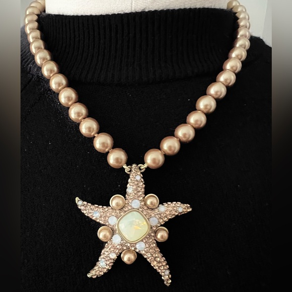 Heidi Daus 🆕 “Star of the Sea” Mink Swarovski Crystals Starfish Necklace